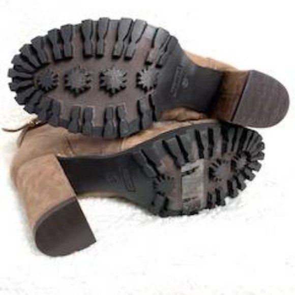 Suede Lace-Up Block Heel Bootie - Picture 4 of 9